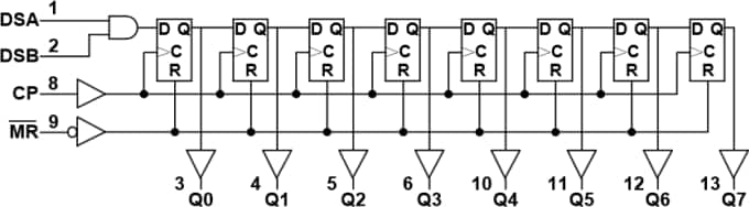 74hc164 схема включения