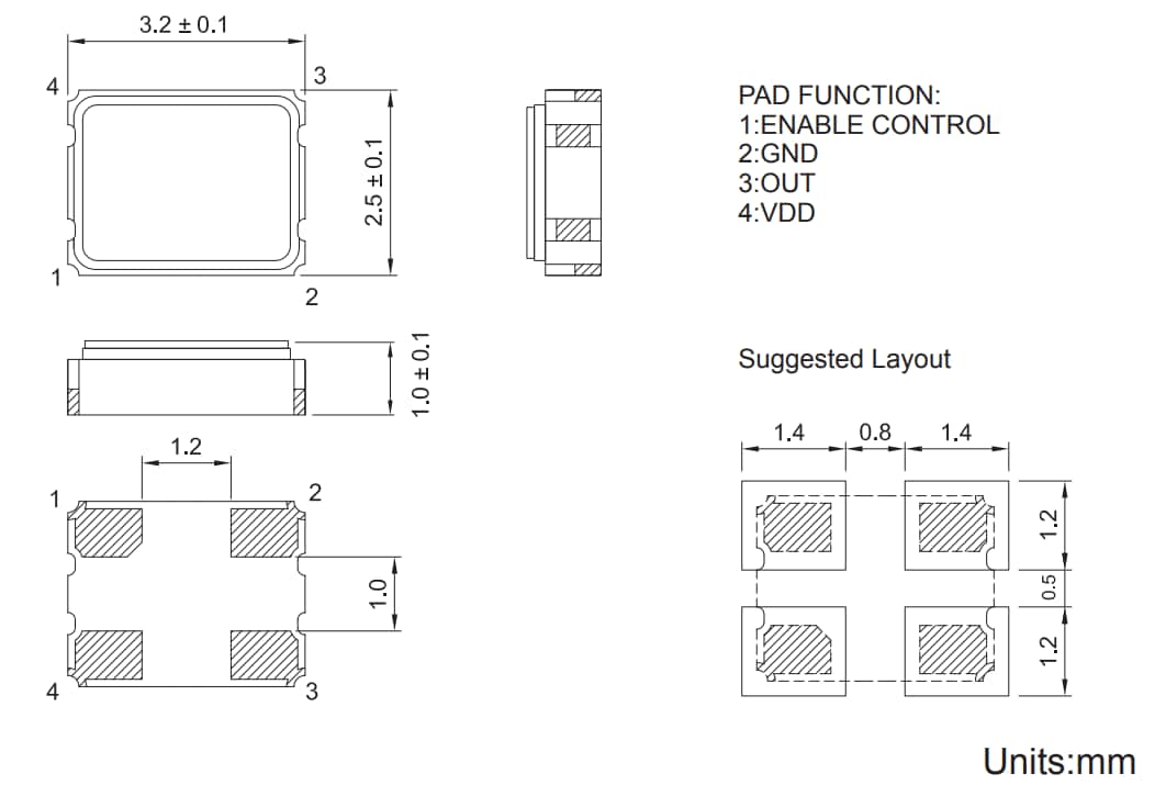 MEMS TXC TA-10.000MBD-T OSCILLATOR SMD CMOS 50 pieces 10MHz MEMS TXC TA-10.000MBD-T OSCILLATOR SMD CMOS 50 pieces 10MHz