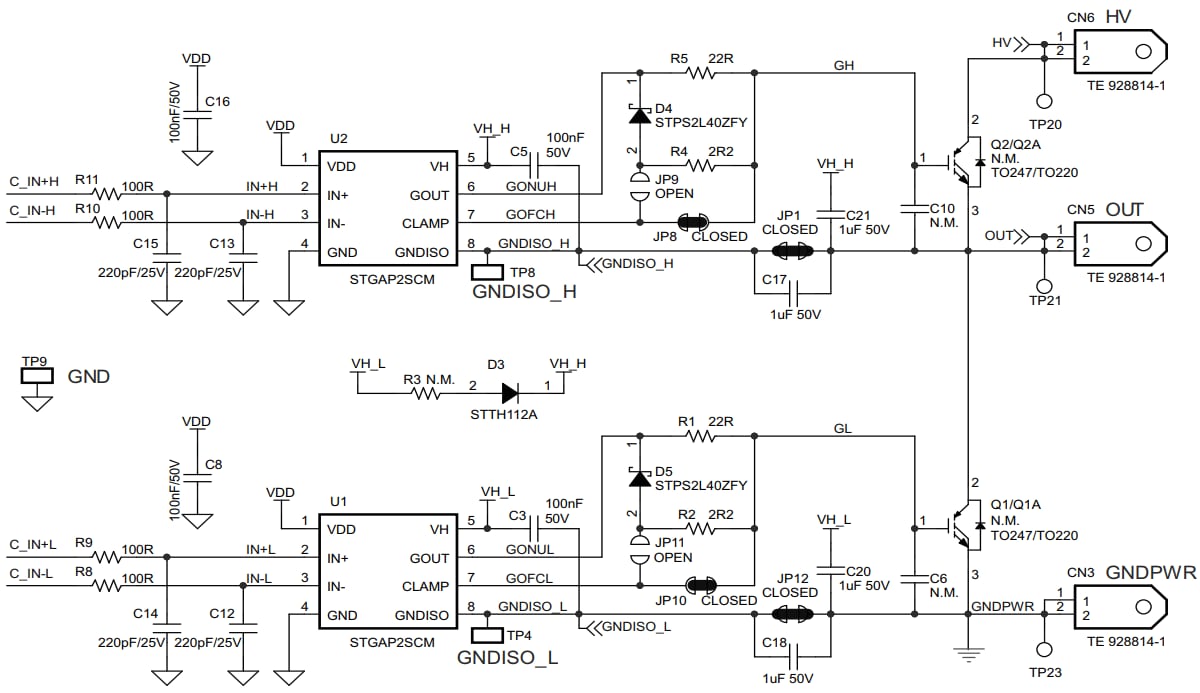 계통도 - STMicroelectronics EVALSTGAP2SCM 데모 보드