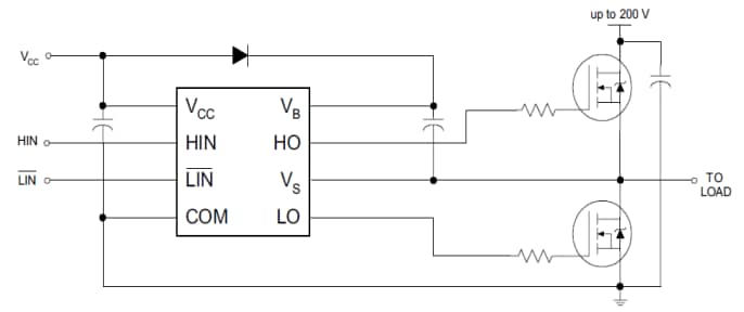 Infineon Technologies IRS2007 200-V 하프 브리지 드라이버