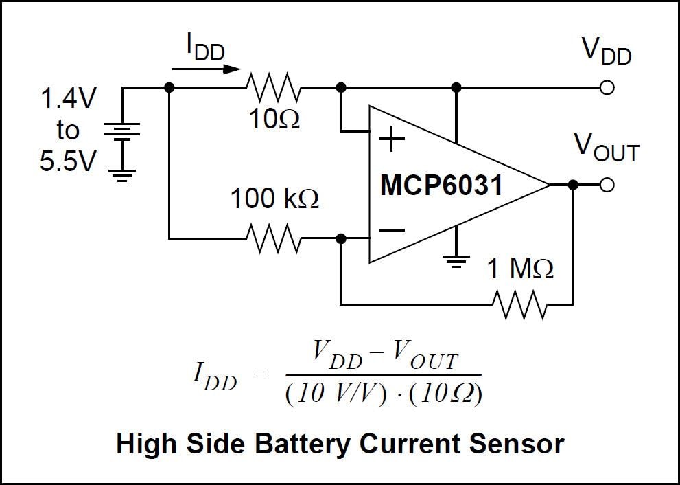 블록 선도 - Microchip Technology MCP6031 고정밀 연산 증폭기