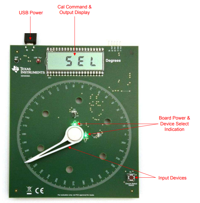 차트 - Texas Instruments DRV5055-ANGLE-EVM 각도 평가 모듈
