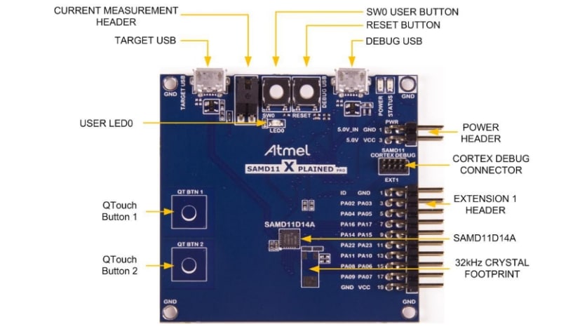위치 회로 - Atmel / Microchip SAM D11 Xplained Pro 평가 키트