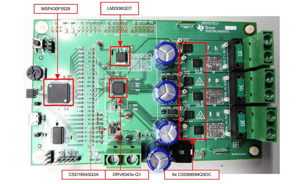 위치 회로 - Texas Instruments DRV8343x-Q1EVM 평가 모듈