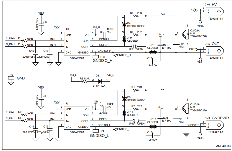 계통도 - STMicroelectronics EVALSTGAP2SM 데모 보드