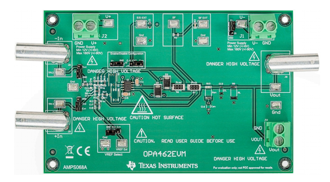 위치 회로 - Texas Instruments OPA462EVM 평가 모듈