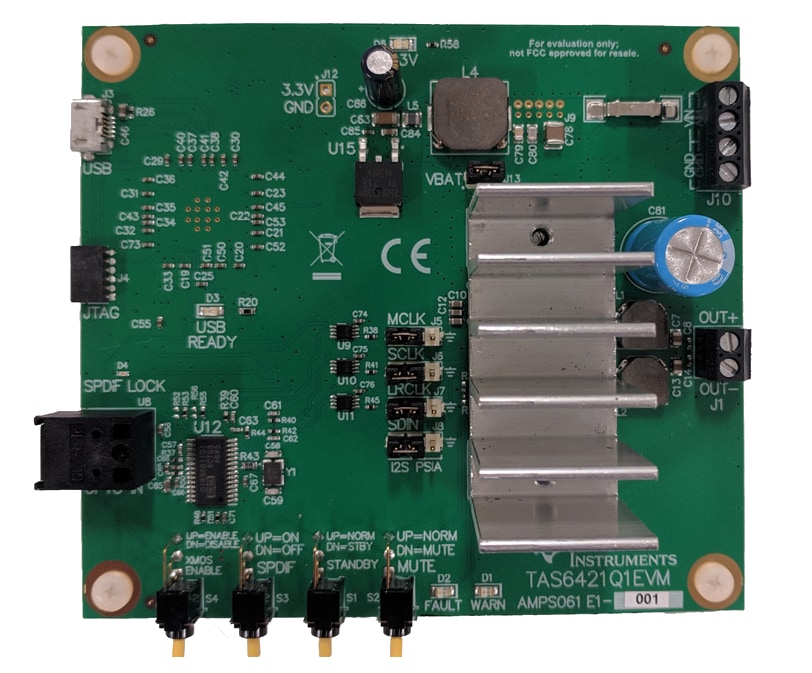 위치 회로 - Texas Instruments TAS6421Q1EVM 평가 모듈