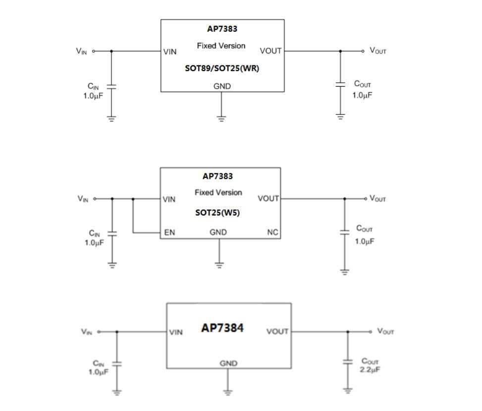 AP7383/AP7384 마이크로파워 저드롭아웃 레귤레이터 - Diodes Inc | Mouser