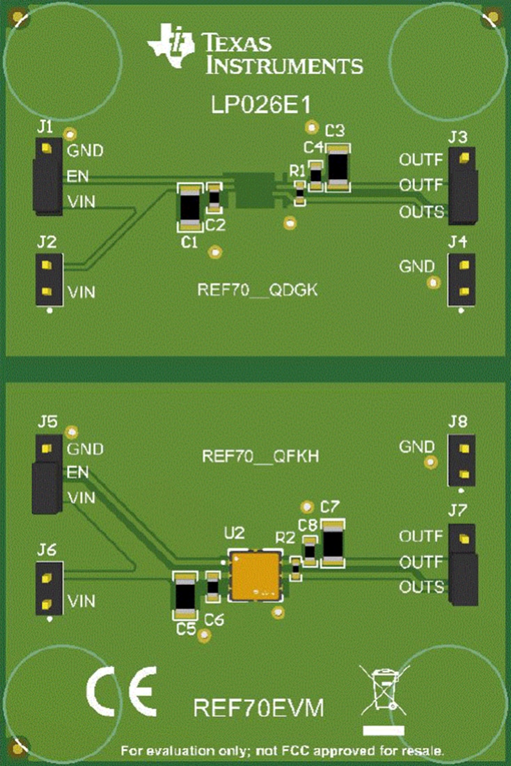 차트 - Texas Instruments REF70EVM EVM(평가 모듈)