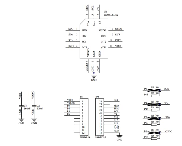 계통도 - STMicroelectronics STEVAL-MKI215V1 어댑터 보드