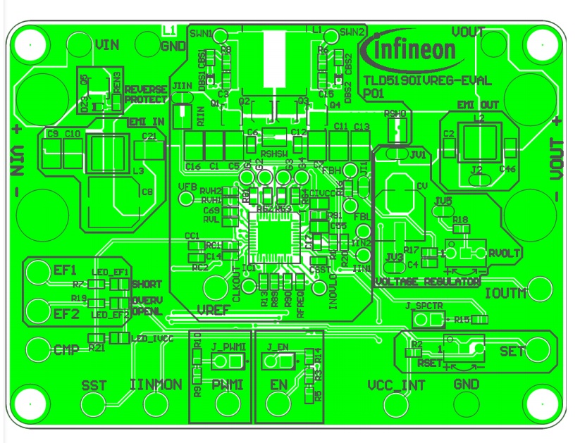 Infineon Technologies TLD5190IVREG-EVAL 평가 보드