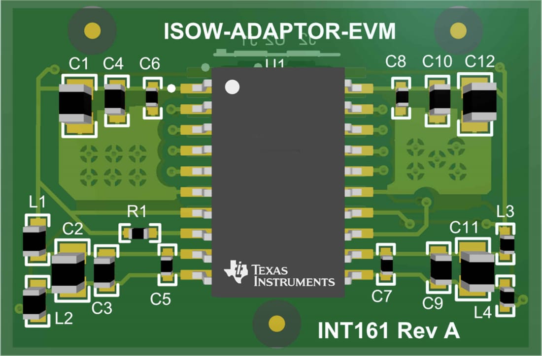 기계 도면 - Texas Instruments ISOW-ADAPTER-EVM 디지털 아이솔레이터 EVM