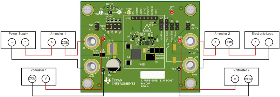 기계 도면 - Texas Instruments LM5158EVM-BST 컨버터 평가 모듈