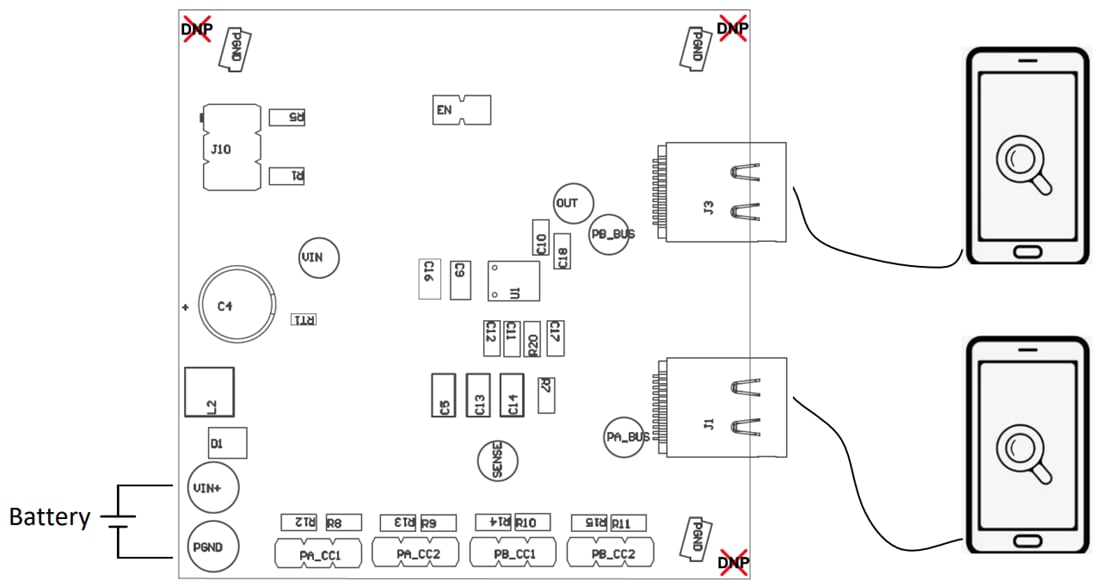 기계 도면 - Texas Instruments TPS25859Q1EVM-161 컨트롤러 평가 모듈