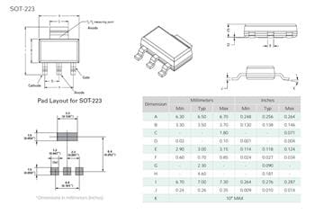 IXYS S802xSx EV 시리즈 1.5A 민감성 SCR