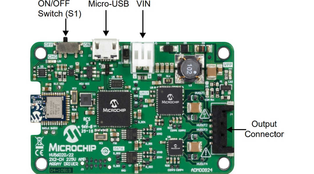 Microchip Technology HV56020/22 평가 보드(ADM00924)
