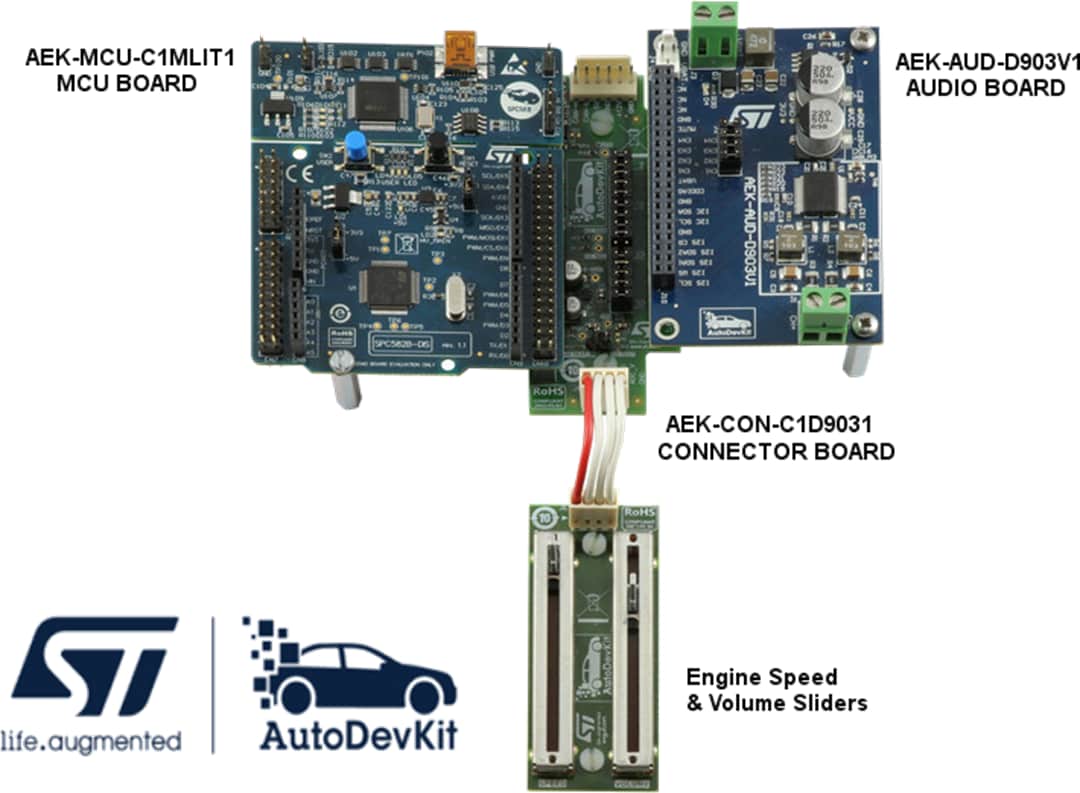 STMicroelectronics 음향 차량 경고 시스템(AutoDevKit™ 포함)