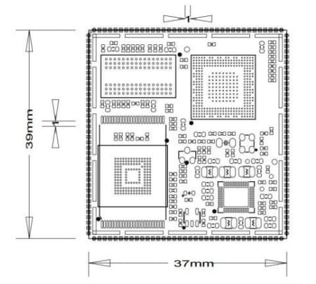 Mechanical Drawing - MYIR MYC-YA15XC-T CPU Modules