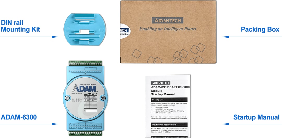 Advantech ADAM-6300 OPC UA 이더넷 I/O 모듈