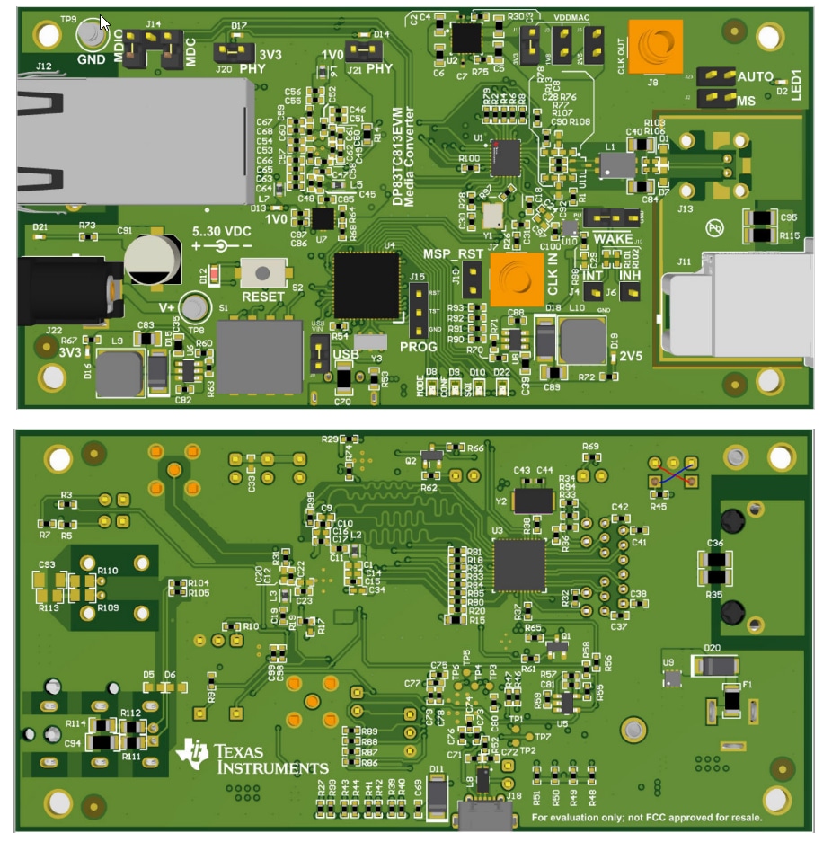 위치 회로 - Texas Instruments DP83TC813EVM-MC 평가 모듈
