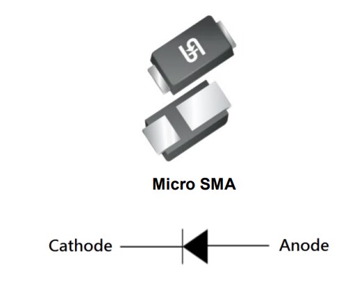 Location Circuit - Taiwan Semiconductor ESH1DMH Ultra Fast Surface Mount Rectifier