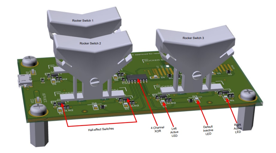 Texas Instruments HALL-HMI-ROCKER-EVM 평가 모듈