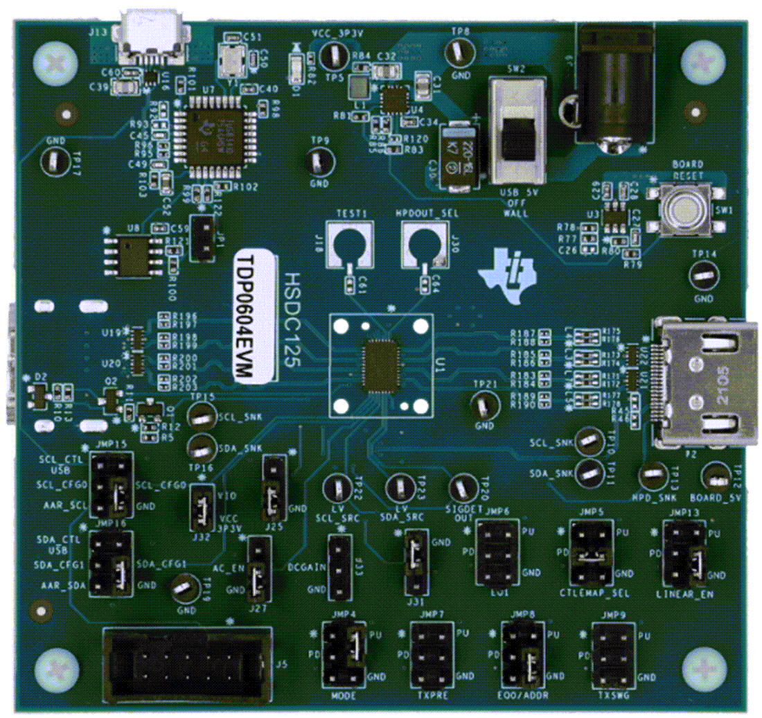 기계 도면 - Texas Instruments TDP0604EVM 리드라이버 EVM(평가 모듈)