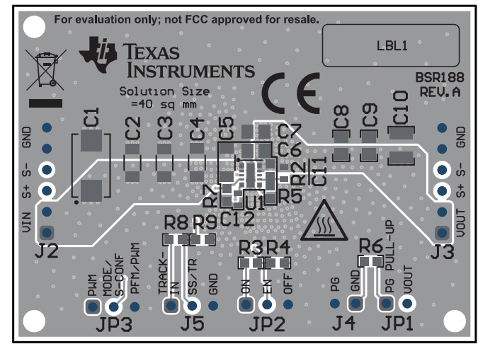 위치 회로 - Texas Instruments TPSM82903EVM 평가 모듈