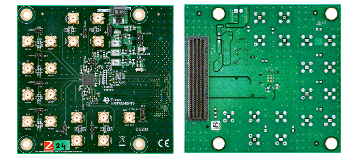 Texas Instruments ADD9813EVM 및 ADS9817EVM 평가 모듈