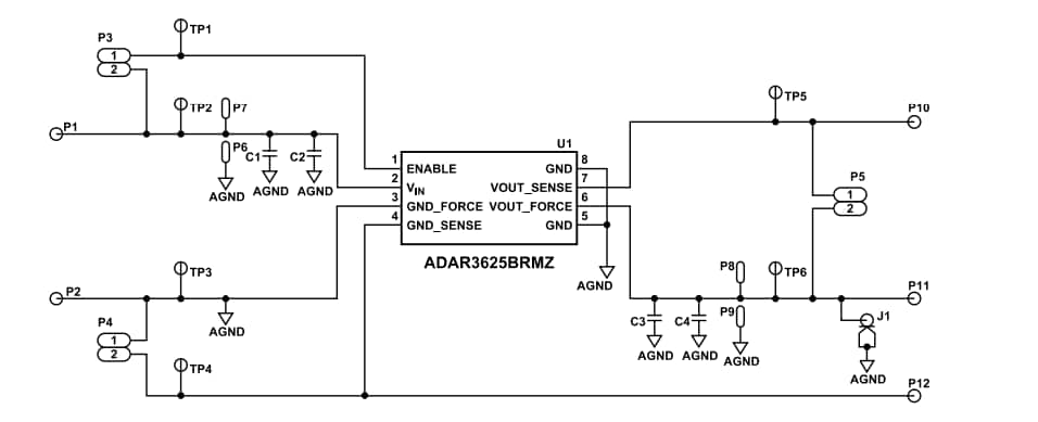 계통도 - Analog Devices Inc. EVAL-ADR3625EBZ 평가 보드