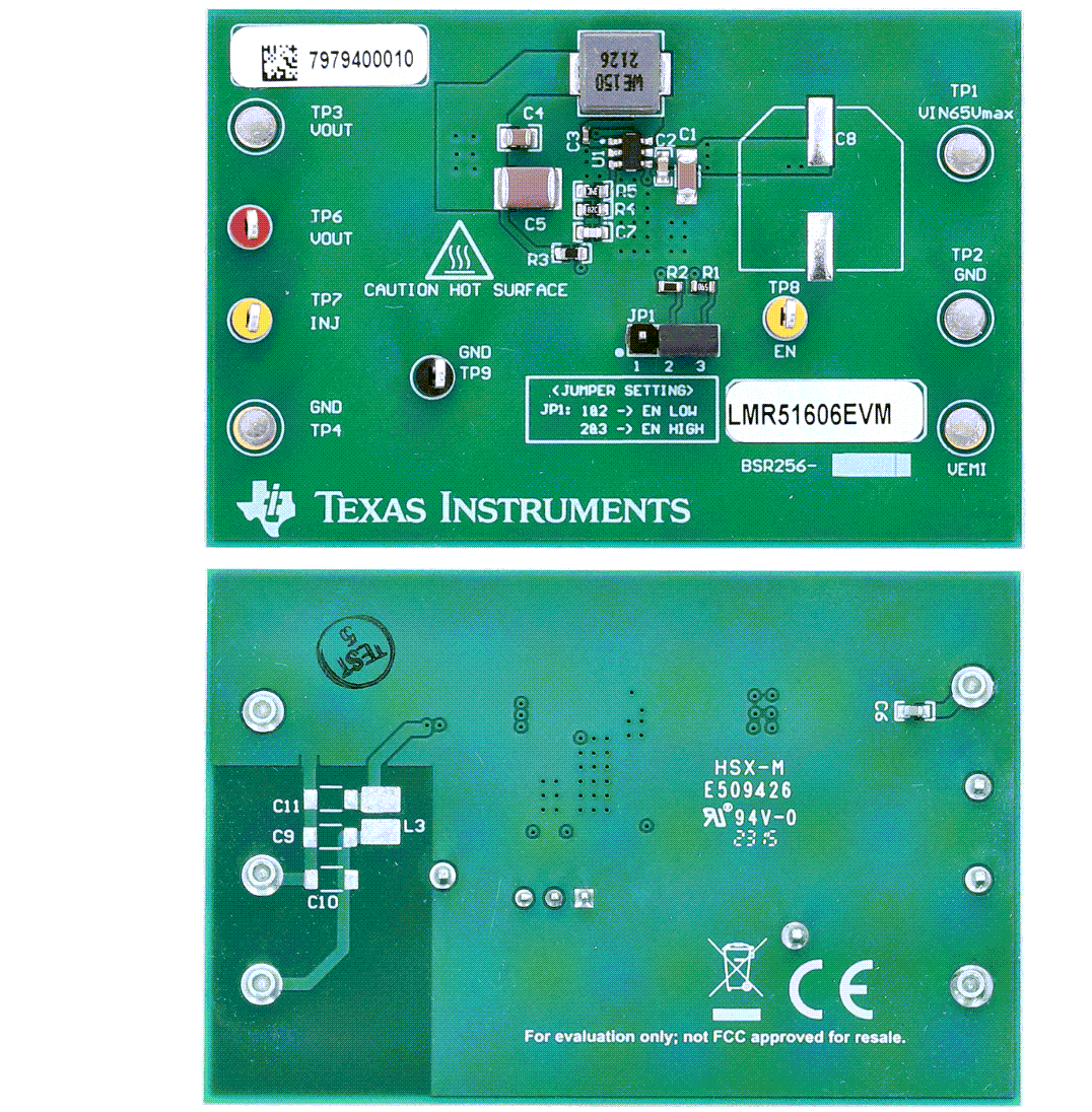 위치 회로 - Texas Instruments LMR51606EVM 평가 모듈