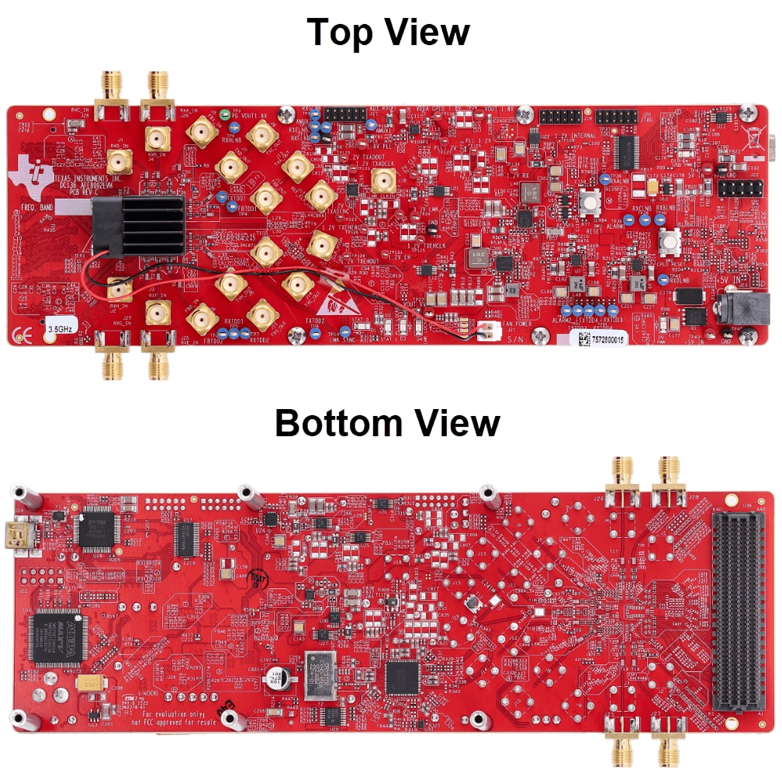 기계 도면 - Texas Instruments AFE8030-3P5EVM RF 송수신기 평가 모듈
