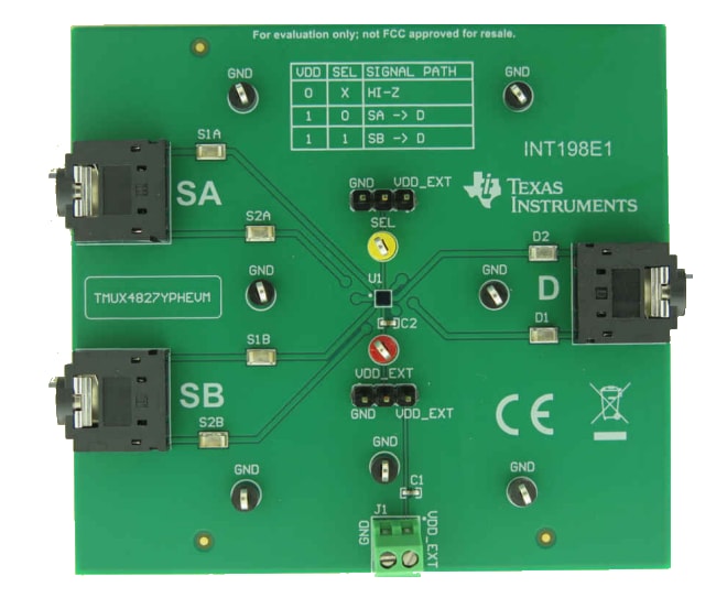 Texas Instruments TMUX4827YBHEVM 평가 모듈