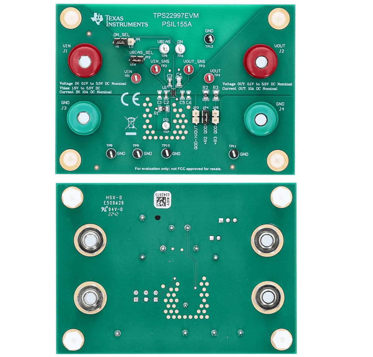 Texas Instruments TPS22997EVM 평가 모듈