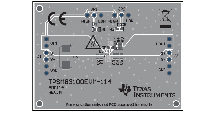 Texas Instruments TPSM83100EVM 평가 모듈