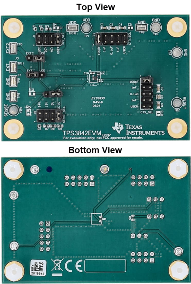 기계 도면 - Texas Instruments TPS3842EVM 감시 장치 평가 모듈(EVM)