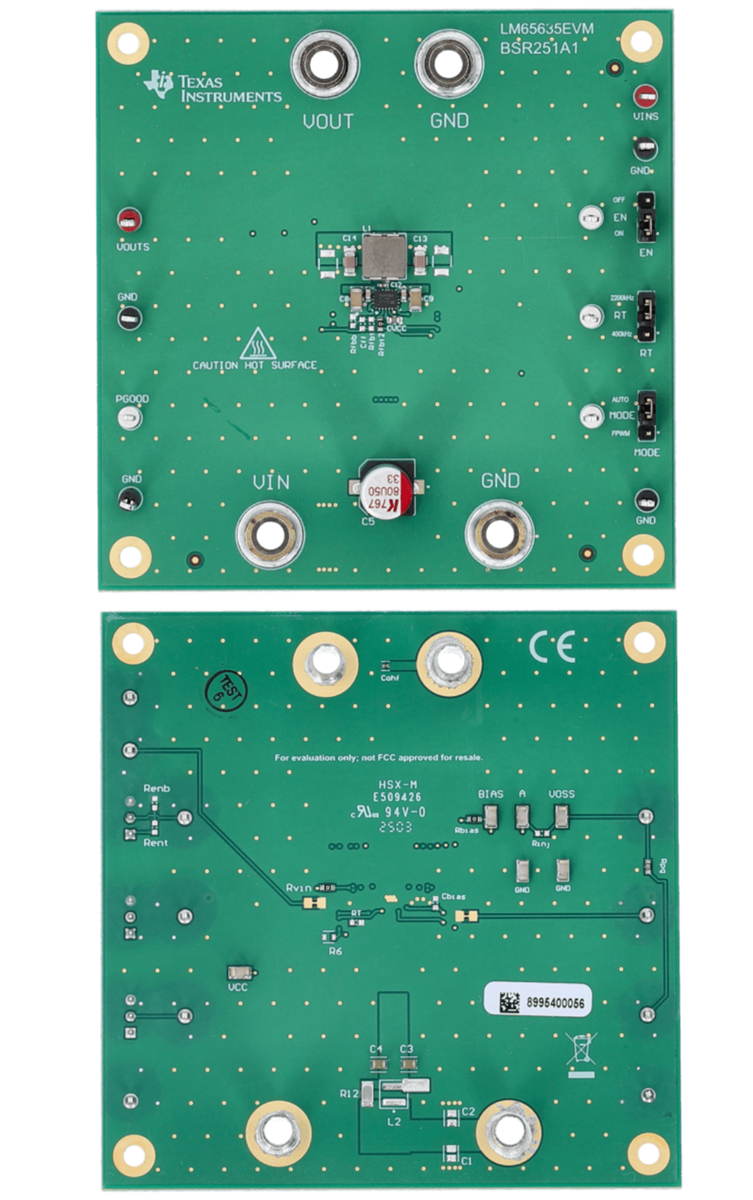 Texas Instruments LM65635EVM 평가 모듈