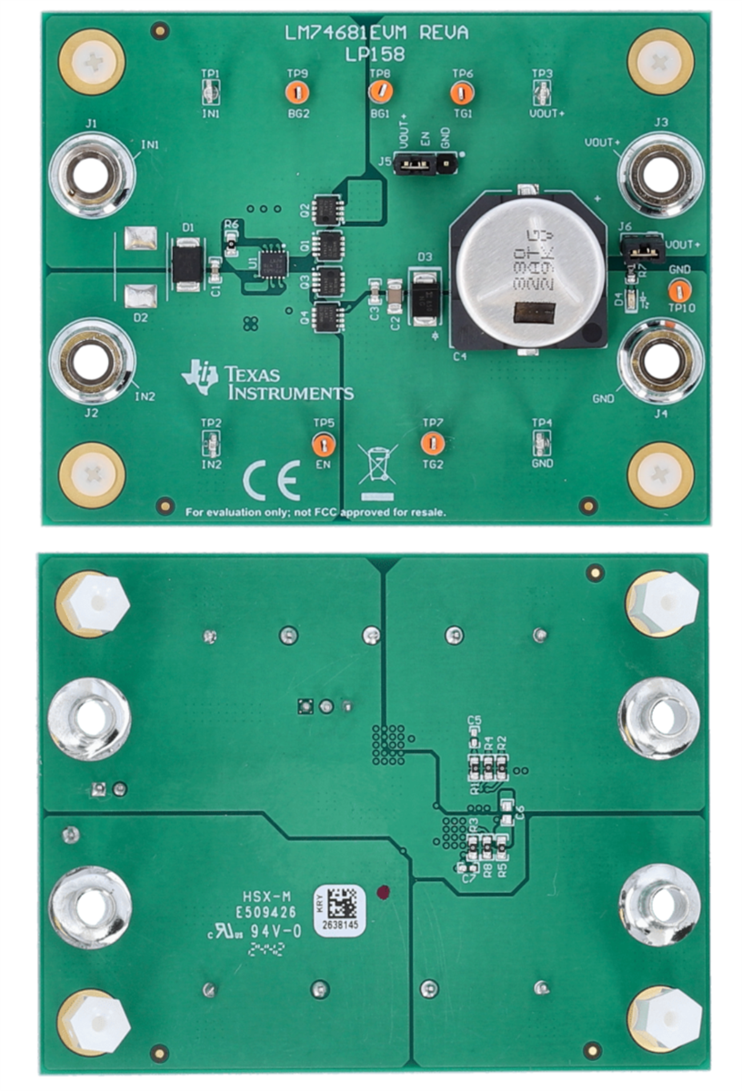 Texas Instruments LM74681EVM 평가 모듈