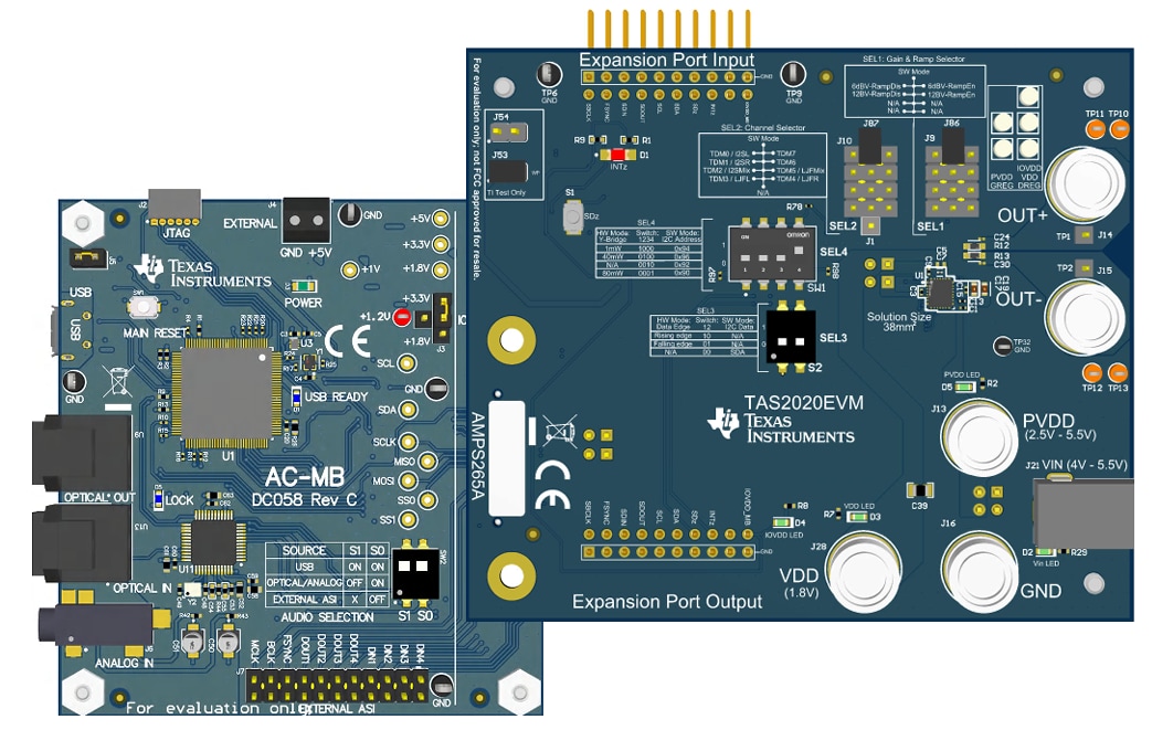 Texas Instruments TAS2020EVM 평가 모듈