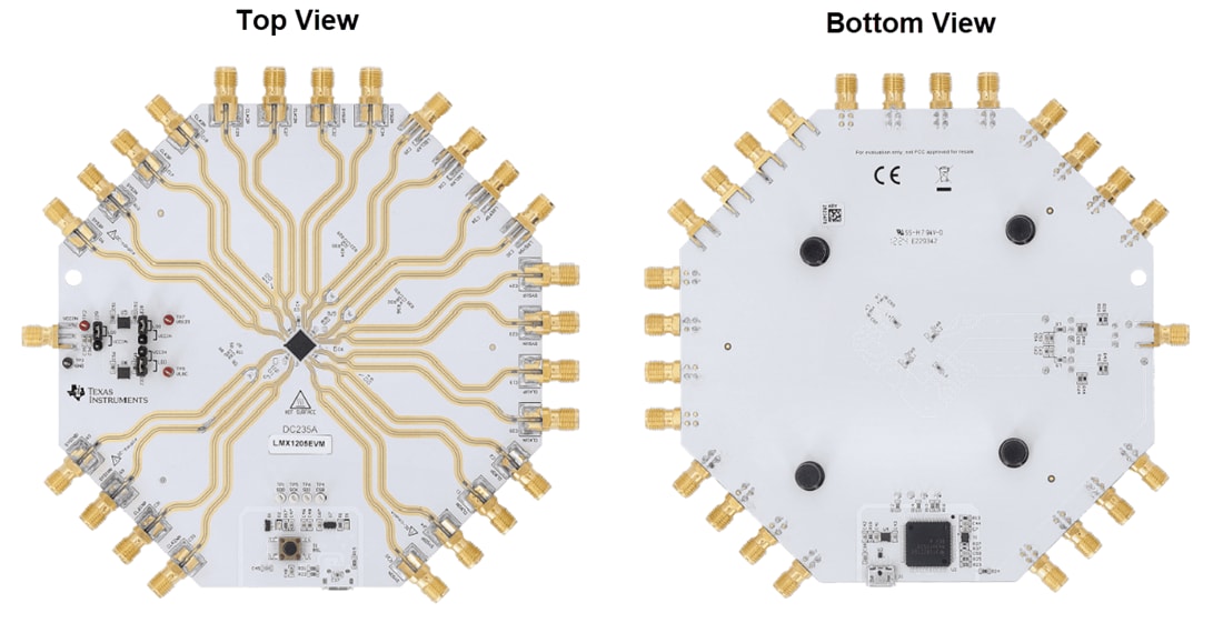기계 도면 - Texas Instruments LMX1205EVM 평가 모듈(EVM)
