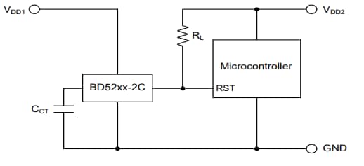 애플리케이션 회로도 - ROHM Semiconductor BD5235G-2C 전압 감지기 IC