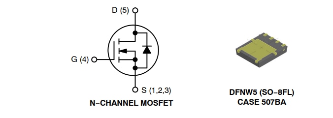 애플리케이션 회로도 - onsemi NVMFWS1D7N04XM MOSFET