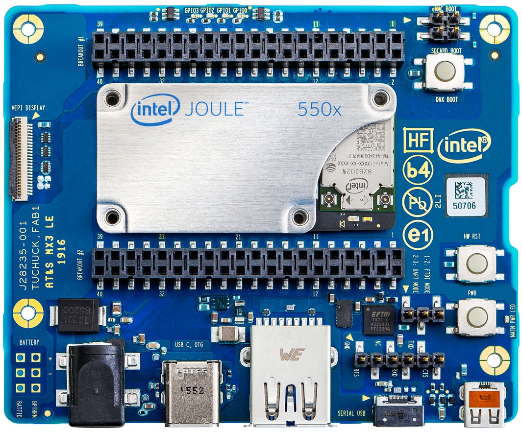Intel® Joule™ 550x 개발자 키트(확장 보드 포함)