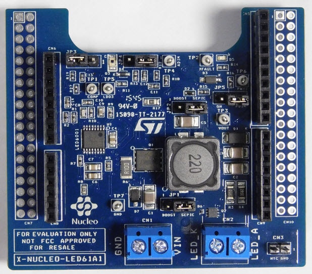 X-NUCLEO-LED61A1 DC/DC LED 드라이버 확장 보드